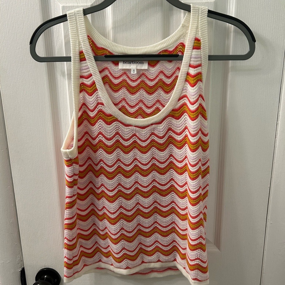 Heartloom Multicolor Zigzag Knit Tank Top